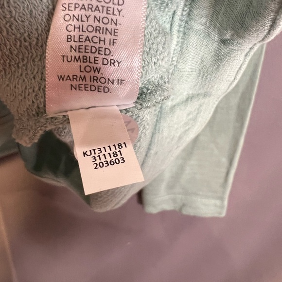 Pure Jill Organic women’s Cotton Sage Green Button Up Collared Shirt Jacket Sz M - Picture 9 of 9